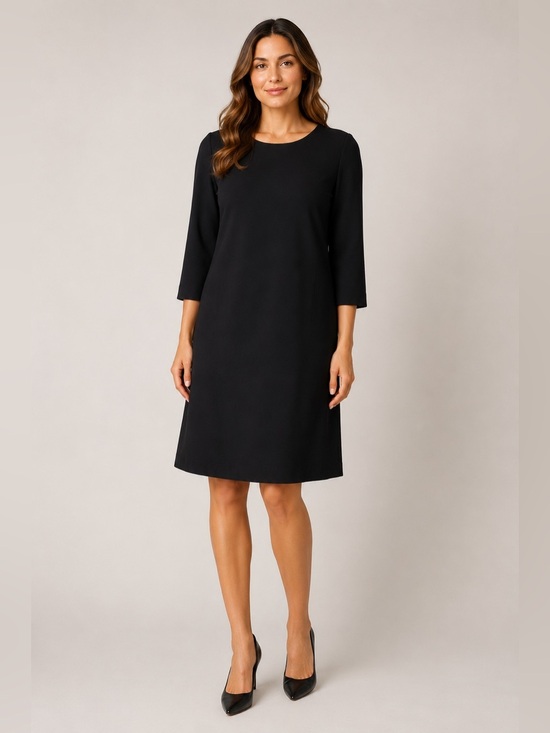 Dresses & Skirts - Lafayette 148 New York crepe 3/4 sleeve knee length Elegant Black A-Line Dress
